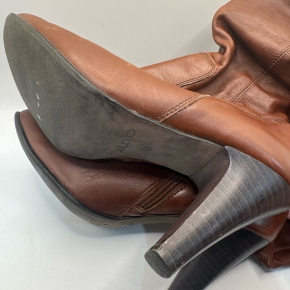 Aldo Dark Brown Leather Footwear - Picture 6 of 7